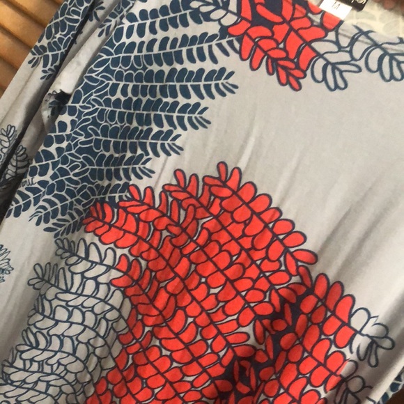 Manuheali’ii short dress in blue red print - Picture 2 of 6